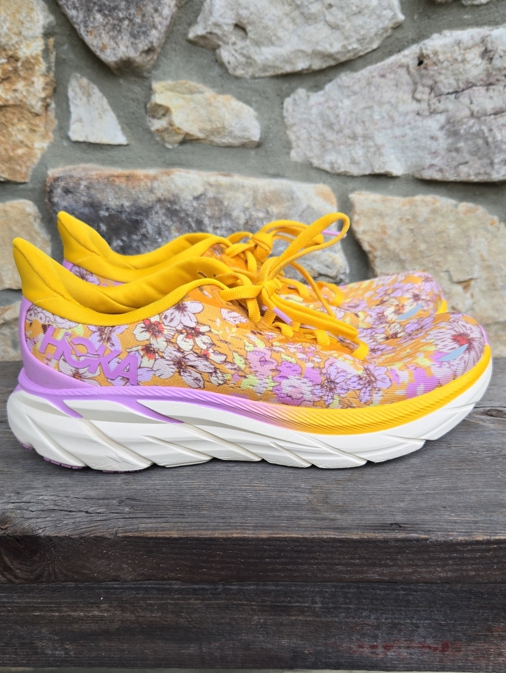 HOKA x Free People Movement Printed Clifton 8 Running Shoes Sneakers 6.5 Floral